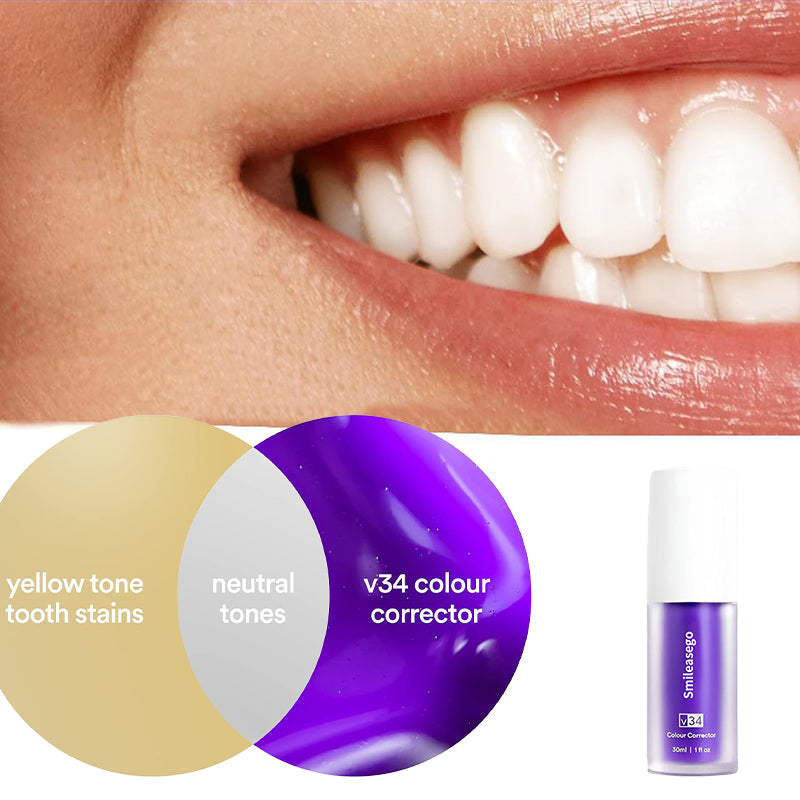 Smileasego Teeth Whitening Serum, Color-Correcting Serum to Neutralize Yellow Stains