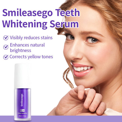 Smileasego Teeth Whitening Serum, Color-Correcting Serum to Neutralize Yellow Stains