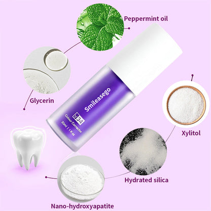 Smileasego Teeth Whitening Serum, Color-Correcting Serum to Neutralize Yellow Stains